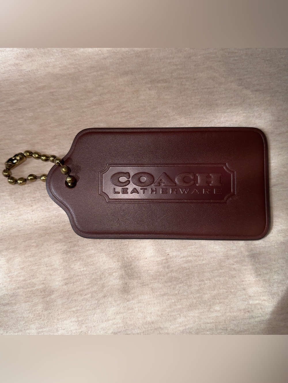 Coach XL Leather Hang Tag Charm